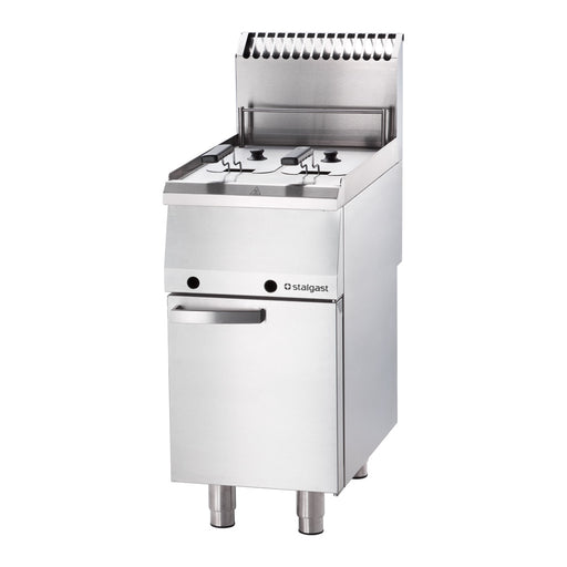Gas-Fritteuse als Standgerät Serie 700 ND - Doppel-Fritteuse 2x 7 Liter, 12 kW, 400x700x850 mm | ELB Gastro
