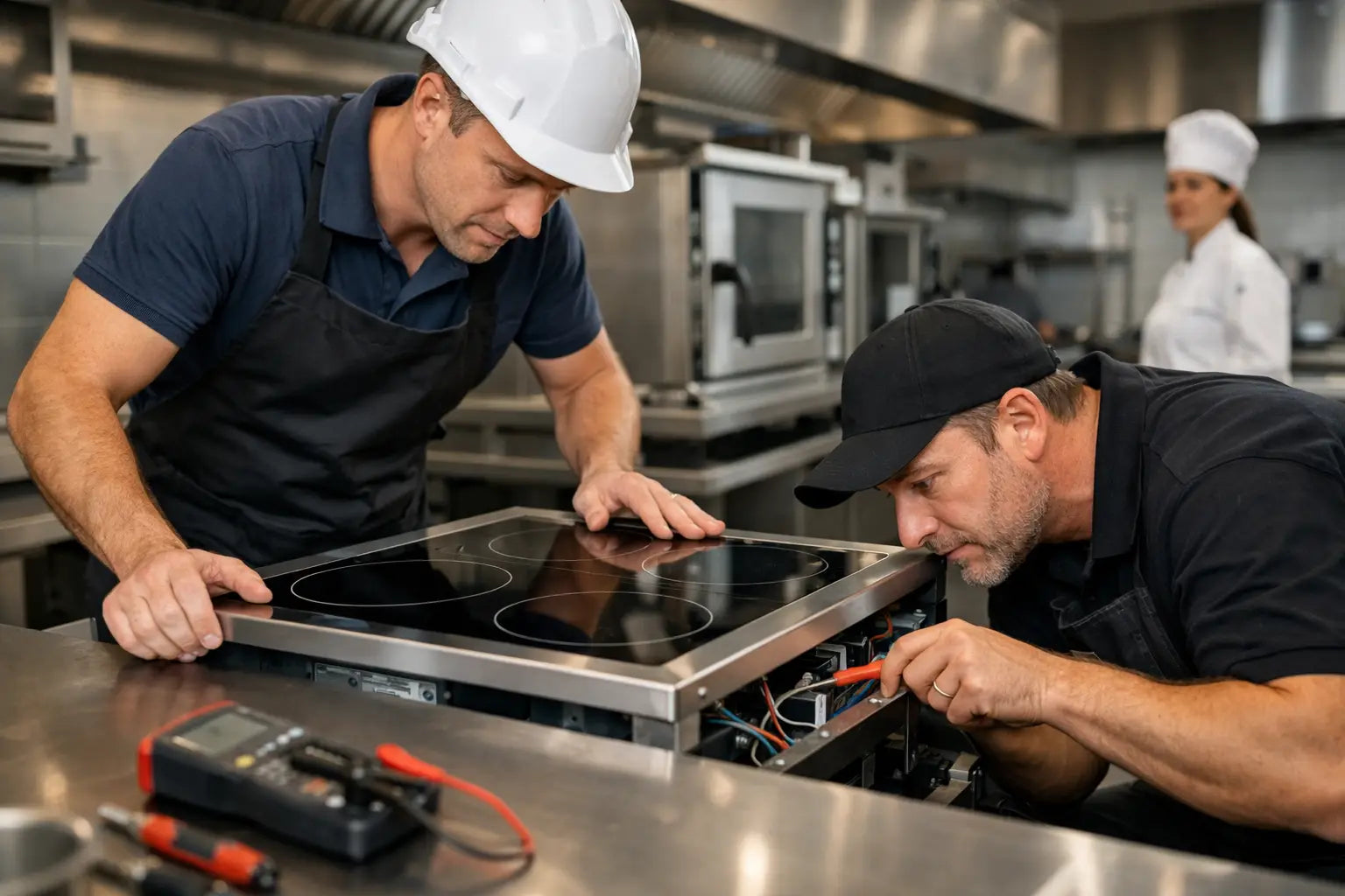 Induktionsherd gewerblich sicher installieren