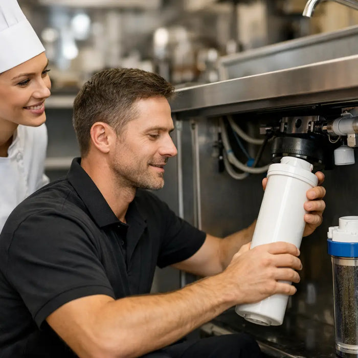 Wasserfilter in der Gastronomie korrekt wechseln