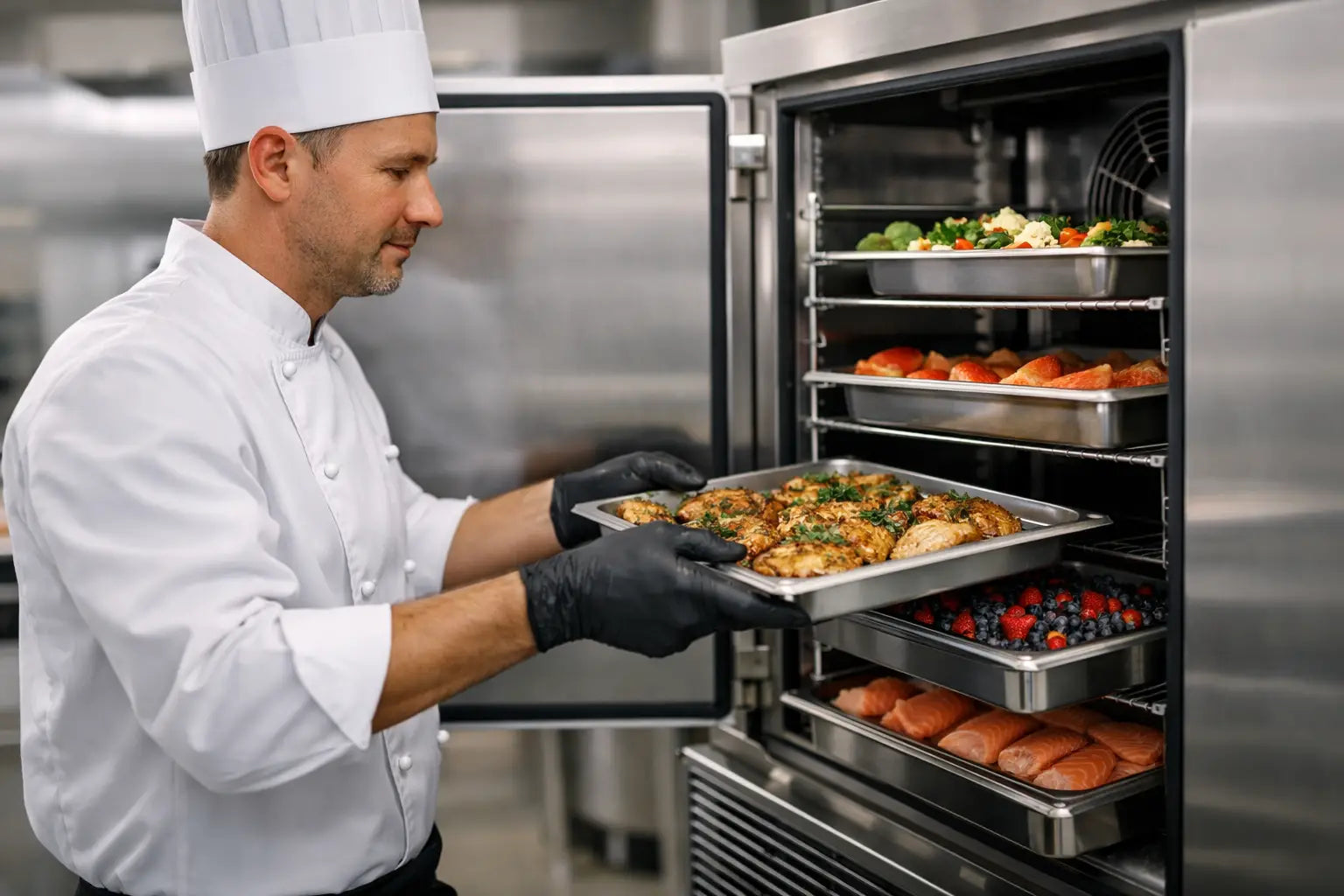 Schnellkühler korrekt beladen in der Gastronomie