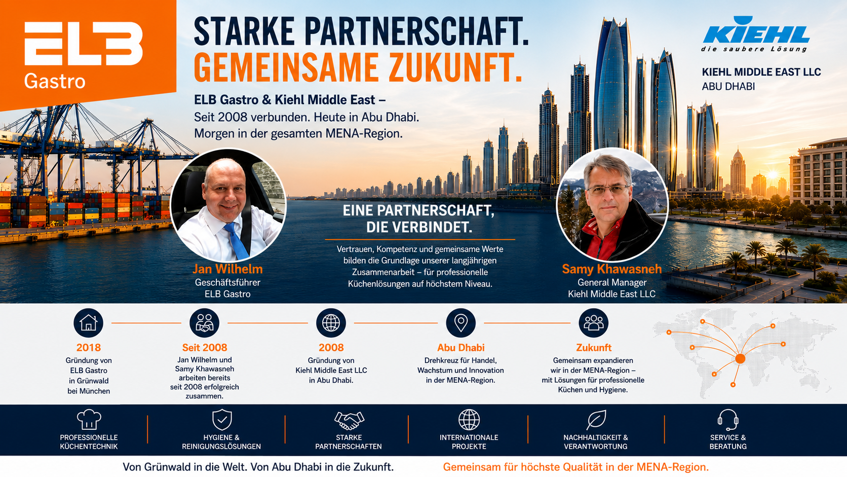 ELB Gastro und Kiehl Middle East – Partnerschaft auf Vertrauen, Qualität und gemeinsamen Werten