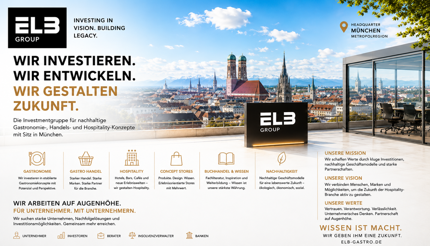 ELB Group: Nachhaltige Investments für Gastronomie, Hospitality und Handel aus der Metropolregion München