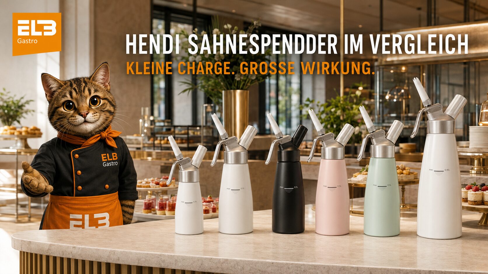 HENDI Sahnespender im Vergleich: Welche Größe und welches Design passen zu Ihrem Konzept?