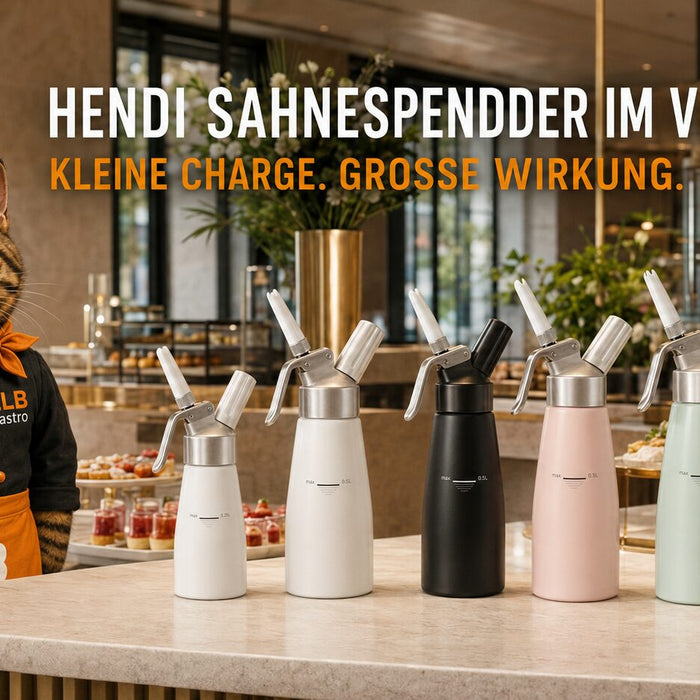 HENDI Sahnespender im Vergleich: Welche Größe und welches Design passen zu Ihrem Konzept?
