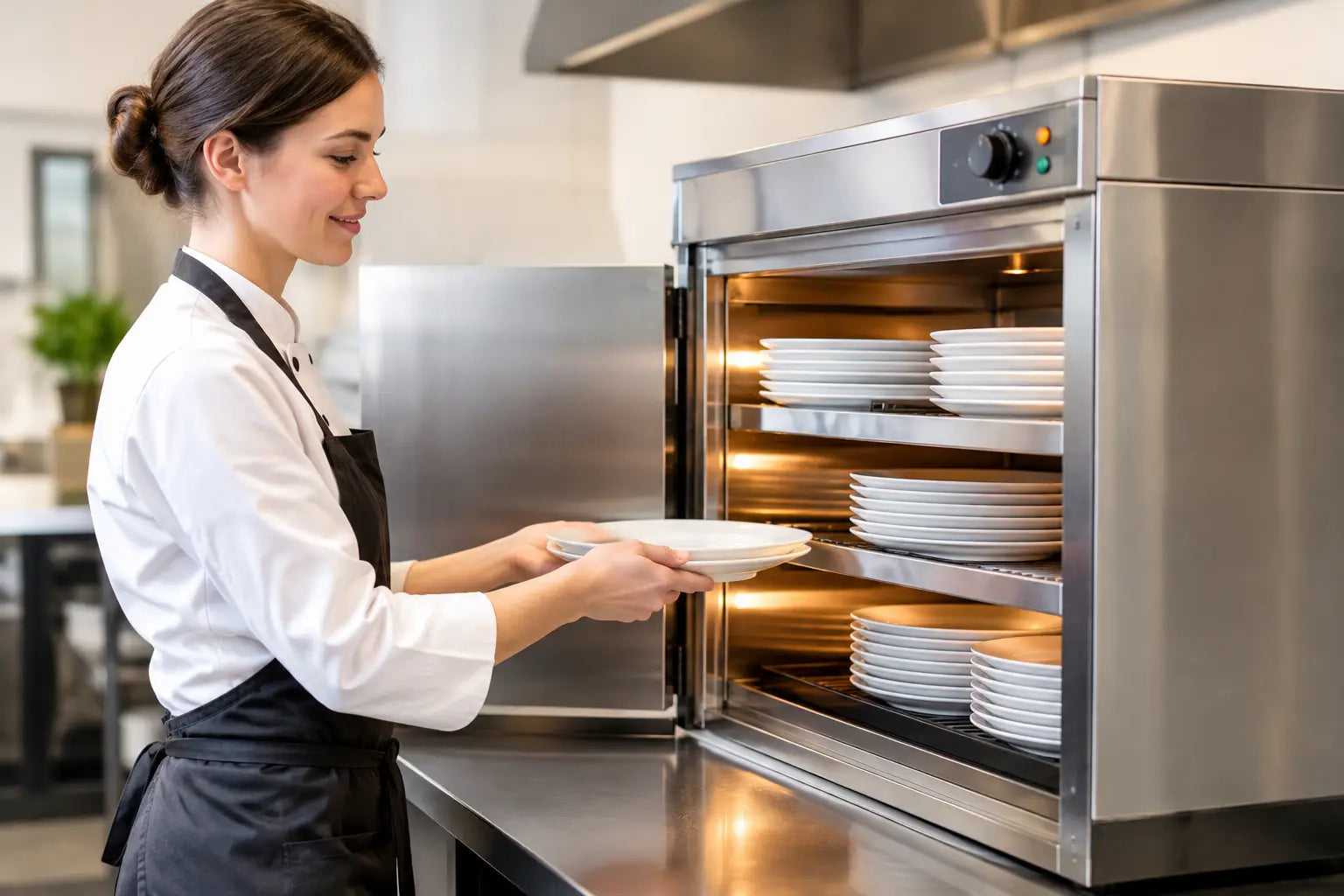 Tellerwärmer oder Wärmeschrank in der Gastronomie