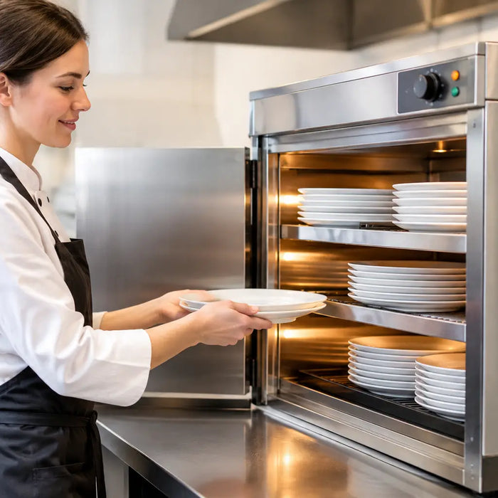 Tellerwärmer oder Wärmeschrank in der Gastronomie