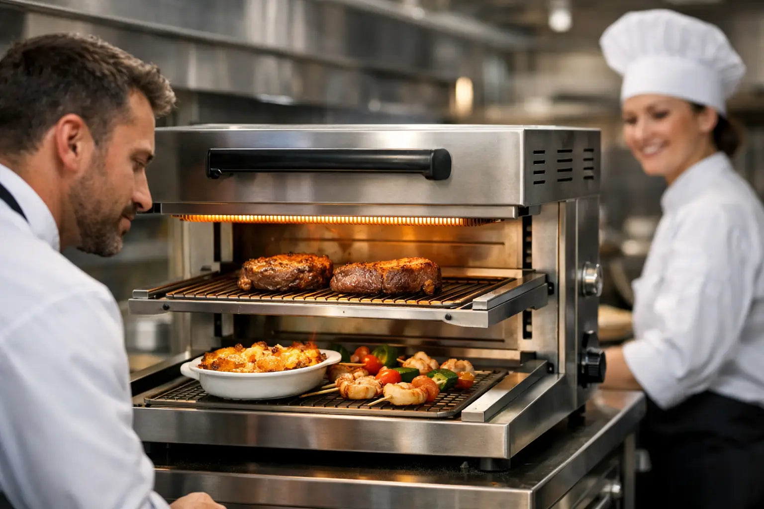 Salamander Grill für professionelle Küchen