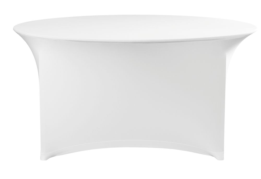 Tischbezug rund, HENDI, Kitchen Line, 817407, Weiß, ⌀1800x(H)760mm