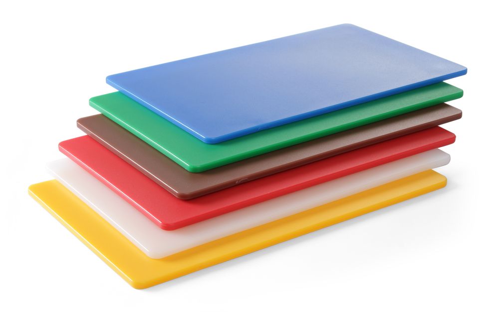 Schneidbretter HACCP GN 1/1 – 6er-Set in verschiedenen Farben, HENDI, 6 Stk., 530x325mm
