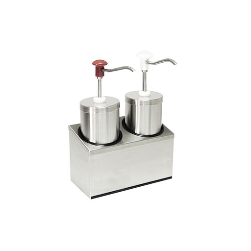 SCHNEIDER SAUCENBAR 2-FACH MIT DRUCKKNOPF-DOSIERSPENDER RUND 2,25 LITER - ELB Gastro