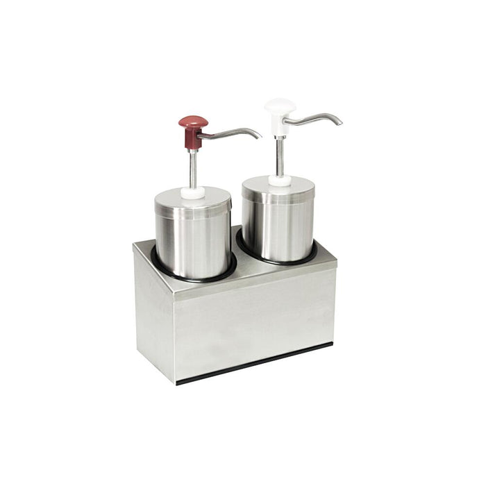 SCHNEIDER SAUCENBAR 2-FACH MIT DRUCKKNOPF-DOSIERSPENDER RUND 2,25 LITER - ELB Gastro