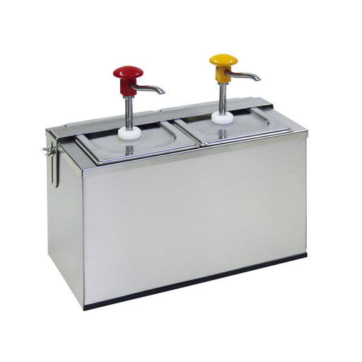 SCHNEIDER DRUCKKNOPF-DOSIERSPENDER MIT GN-BEHÄLTER „COOL“ - ELB Gastro