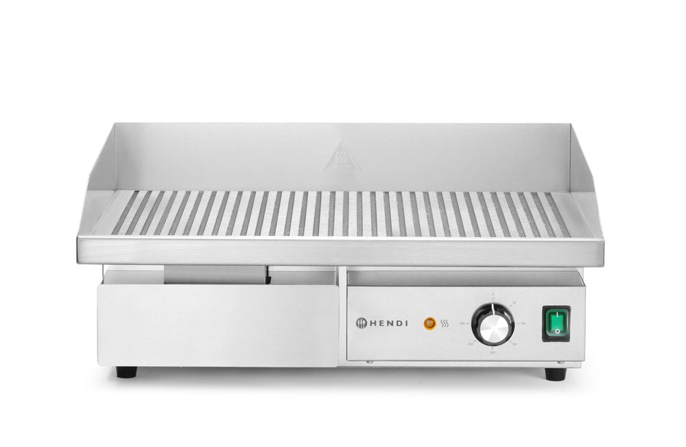 Gerillte Grillplatte, HENDI, Budget Line, 230V/3000W, 550x430x(H)240mm