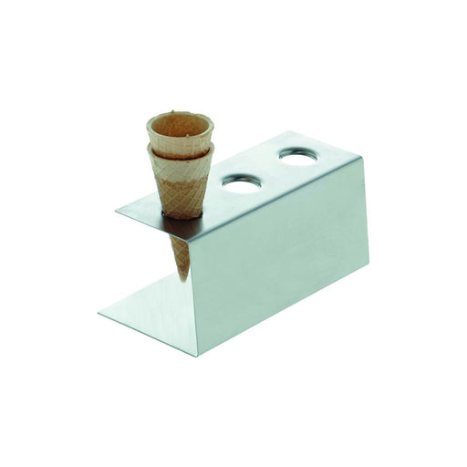 SCHNEIDER EISTÜTENHALTER - 3 HÖRNCHENLÖCHER - EDELSTAHL - ELB Gastro