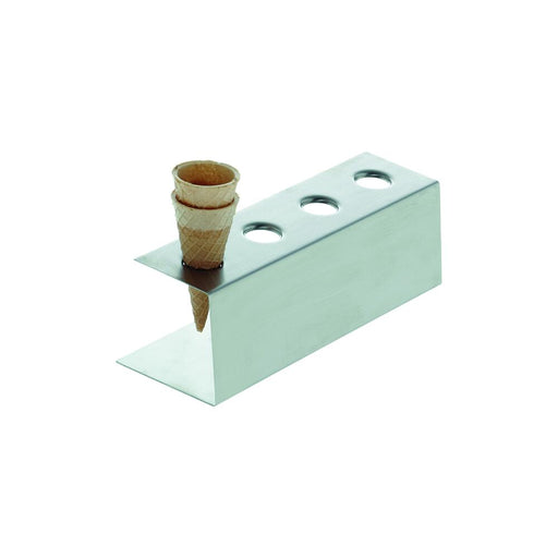 SCHNEIDER EISTÜTENHALTER - 4 HÖRNCHENLÖCHER - EDELSTAHL - ELB Gastro