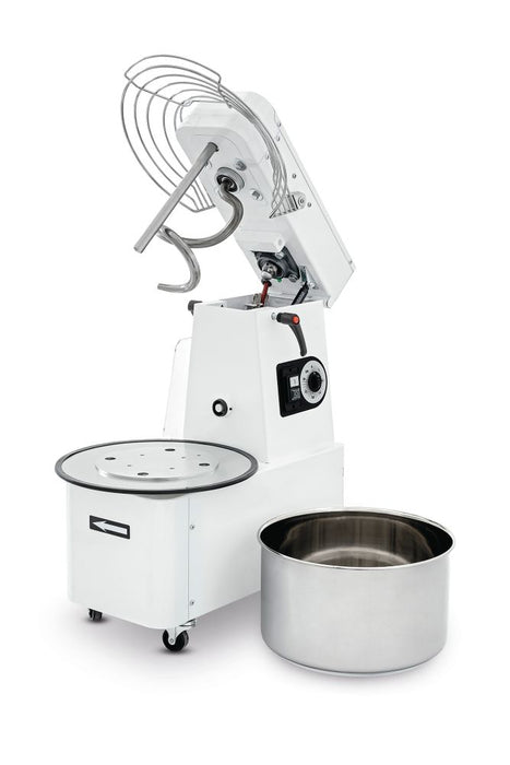 Spiralmischer mit steigendem Kopf und herausnehmbarer Schüssel., HENDI, 56 kg/h, 22L, 230V/750W, 400x672x(H)730mm