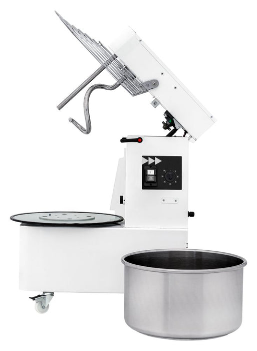 Spiralmischer mit steigendem Kopf und herausnehmbarer Schüssel., HENDI, 88 kg/h, 32L, 230V/1100W, 431x740x(H)804mm