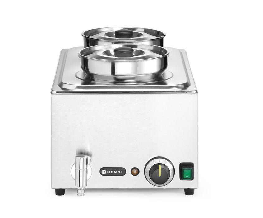 Set: Bain-Marie Ranger + 2x 4L Container mit Deckel, HENDI, GN (H)150mm, 8L, 230V/1000W, 604x332x(H)315mm