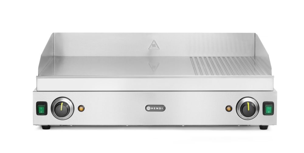 Grillplatte, HENDI, Profi Line, 2/3 glatt, 1/3 gerillt, 230V/3500W, 697x474x(H)241mm