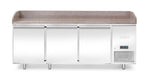 Pizza-Kühltisch mit Granitarbeitsplatte, 3 Türen, Arktic, 375L, Granit, 230V/400W, 2010x800x(H)875mm