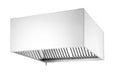 Wandmontierte Dunstabzugshaube - verschraubt, HENDI, Silber, 1005x1000x(H)450mm, Rechteckig