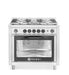 Gasherd - 5 Kochfelder mit Elektroofen, HENDI, Kitchen Line, Silber, 230V/2900W, 14,3kW, 900x653x(H)900mm