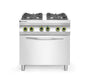 Gasherd 4-flammig mit Ofen GN 1/1, HENDI, Kitchen Line, 230V/3000W, 19kW, 800x722x(H)900mm