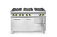 Gasherd Kitchen Line 6-flammig mit Ofen GN 1/1, HENDI, Kitchen Line, 230V/3000W, 28,5kW, 1200x722x(H)900mm