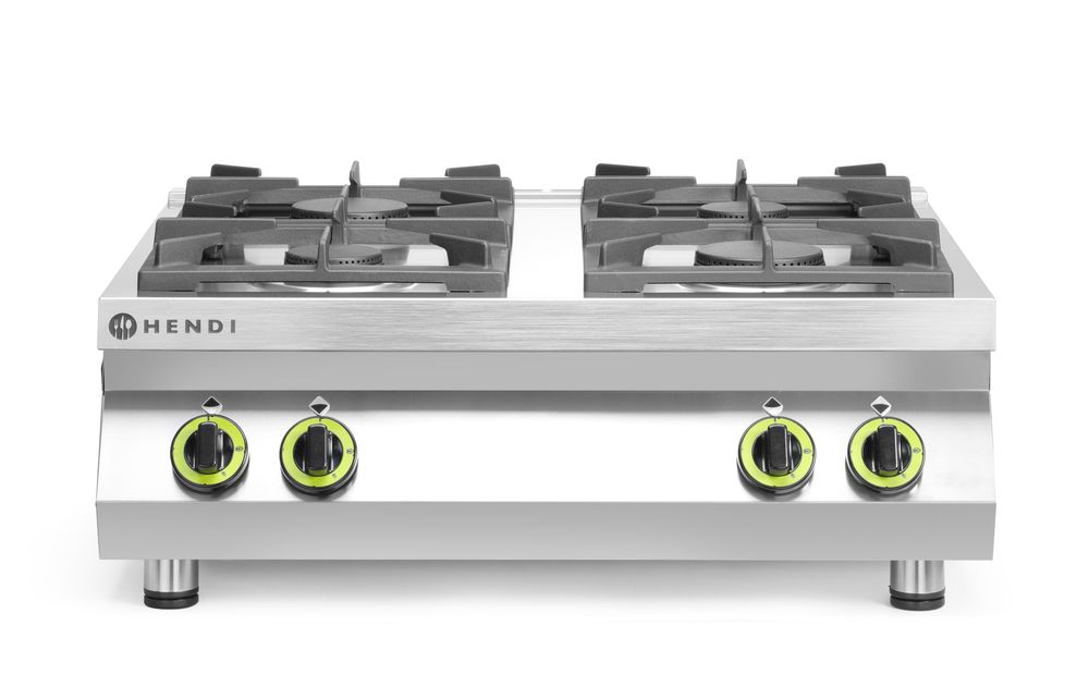 Gasherd Kitchen Line - 4 Kochfelder, Table-Top, HENDI, Kitchen Line, 19kW, 800x700x(H)310mm