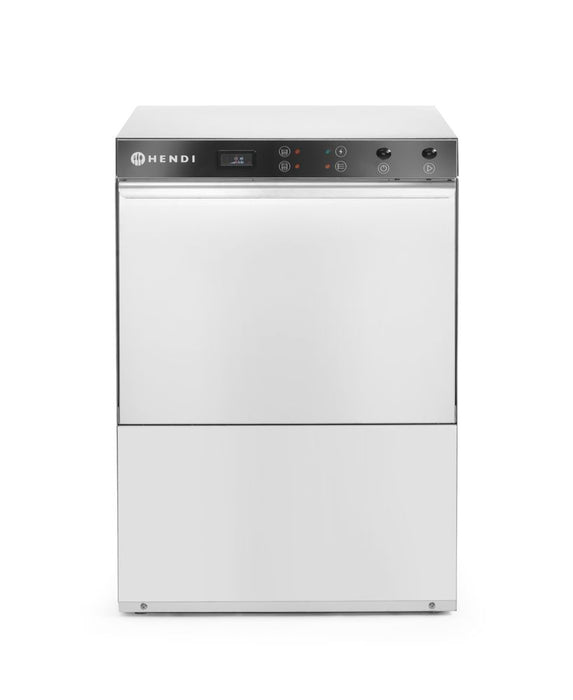 Geschirrspüler 50x50 - elektromechanische Steuerung, HENDI, Budget Line, mit Laugen- + Spülmittelpumpe, 400V/6600W, 570x600x(H)830mm