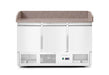 Pizzatisch, dreitürig mit Aufsatzkühlvitrine 380+40L, Arktic, 254L, 230V/400W, 1400x700x(H)1491mm