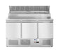 Kühltisch, dreitürig mit Aufsatz-Kühlvitrine 380 L, Arktic, 230V/310W, 1365x702x(H)1265mm