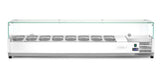 Aufsatz-Kühlvitrine Gastronorm 1/4, Arktic, 8x GN 1/4, 230V/180W, 1805x335x(H)460mm