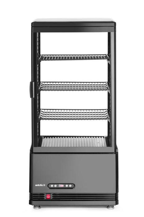 Aufsatz-Kühlvitrine 78 Liter, Arktic, schwarz, 230V/170W, 444x397x(H)940mm