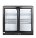 Kühlschrank hinten mit doppelten Schiebetüren, Arktic, 158L, Schwarz, 230V/160W, 900x520x(H)865mm