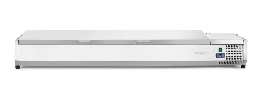 Aufsatz-Kühlvitrine Gastronorm 1/3, Arktic, 7x GN 1/3, 230V/180W, 1605x420x(H)630mm
