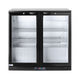 Kühlschrank mit doppelter Tür auf der Rückseite, Arktic, 158L, Schwarz, 230V/160W, 900x530x(H)870mm