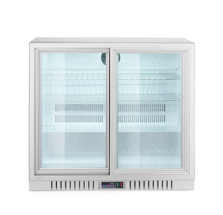 Bar-Kühlschrank mit 2 Schiebetüren, Arktic, 150L, Silber, 230V/160W, 900x520x(H)840mm