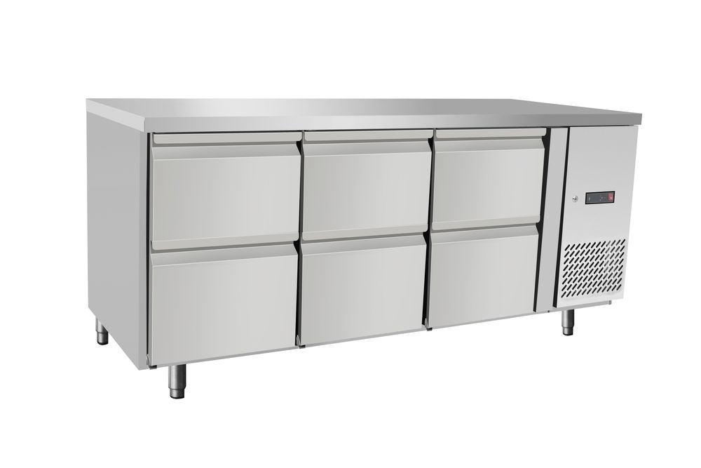 Kühltheke, 6 Schubladen, Arktic, 420L, 230V/400W, 1795x700x(H)879mm
