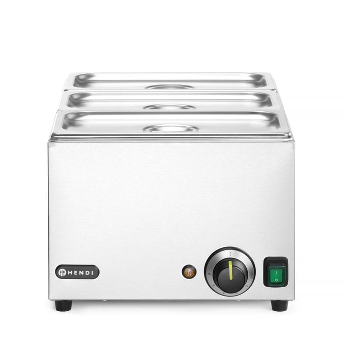 Set: Bain-Marie Ranger + 3x GN 1/3 Behälter mit Deckel, HENDI, GN (H)150mm, GN 1/1, 230V/1000W, 590x332x(H)242mm