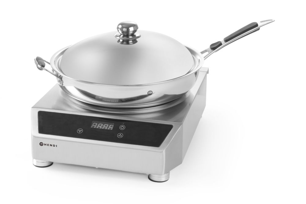 Induktionswok Modell 3500, HENDI, Profi Line, Induktionswok+Pfanne, 230V/3500W, 340x450x(H)295mm