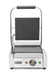 Kontaktgrill - Einzelversion, HENDI, oben gerillt, unten glatt, 230V/1800W, 310x375x(H)216mm