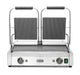 Kontaktgrill - Doppelversion, HENDI, oben gerillt, unten glatt, 230V/3600W, 570x375x(H)216mm