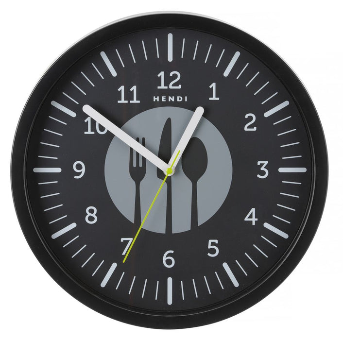 Wanduhr, HENDI, designed by Robert Bronwasser, Schwarz, ⌀356x(H)45mm