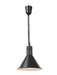 Höhenverstellbare Wärmelampe, konisch, HENDI, Schwarz, 230V/250W, ⌀275x(H)250mm