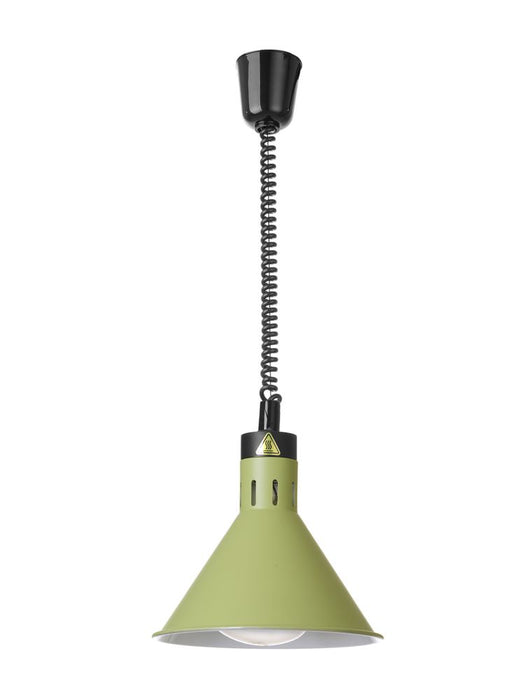 Höhenverstellbare Wärmelampe, konisch, HENDI, Grün, 230V/250W, ⌀275x(H)250mm