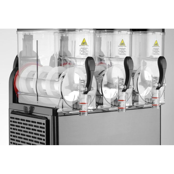 HENDI Arktic Slush-Eis-Maschine 3x12 L Schwarz | 1080 W