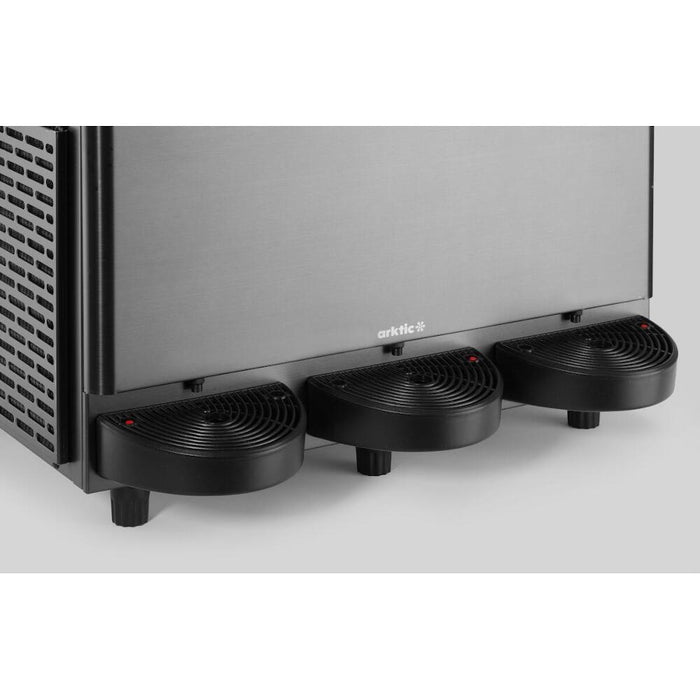 HENDI Arktic Slush-Eis-Maschine 3x12 L Schwarz | 1080 W