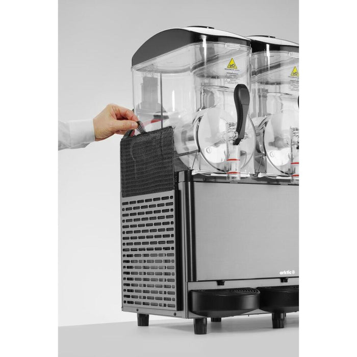 HENDI Arktic Slush-Eis-Maschine 3x12 L Schwarz | 1080 W