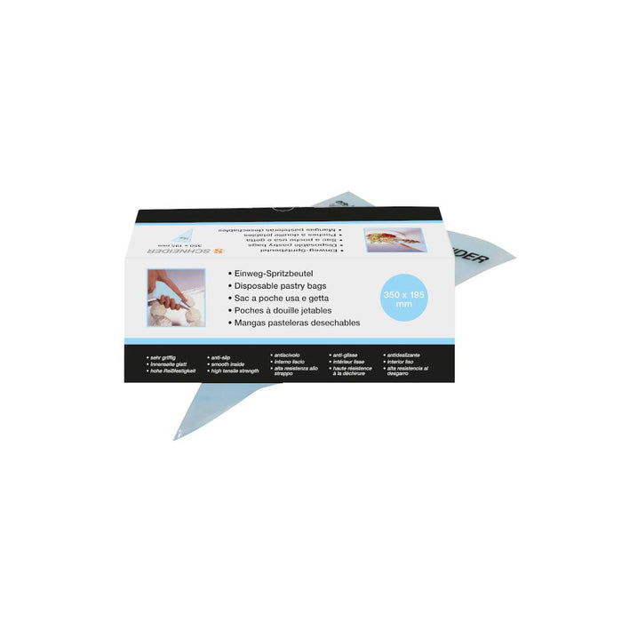 SCHNEIDER EINWEG-SPRITZBEUTEL, GEROLLT - 75 µ - BLAU/TRANSPARENT - ELB Gastro